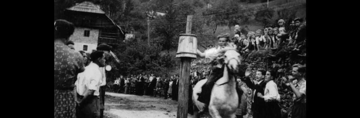 Štehvanje v Dolah na Avstrijskem Koroškem, 1951. Foto: iz dokumentacije SEM 