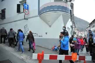 Praznovanje gregorjevega v Tržiču. Foto: Anja Jerin, 2014. 