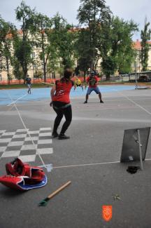 Igralci pandola na igrišču Športnega društva Tabor. Foto: A. Jerin, 2016.