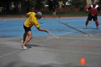 Igralci pandola na igrišču Športnega društva Tabor. Foto: A. Jerin, 2016.