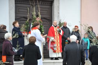 Blagoslov cvetnonedeljskih butaric v Kamniku. Foto: A. Jerin, 2018 