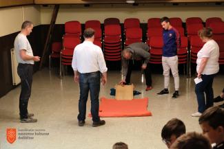 Valucanje pirhov. Foto: A. Jerin, 2019