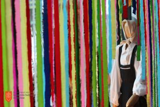 Na razstavi Pustni orači Okič. Foto: M. Špiček, 2021 