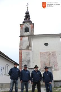 Predstavniki Društva pritrkovalcev in možnaristov iz Kamne Gorice. Foto: M. Špiček, 2018 