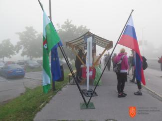 Na kontrolni točki na Šmartinski ulici. Foto: A. Jerin, 2017. 