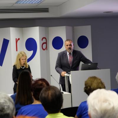 Nagovor ministra za kulturo. Foto: A. Jerin, 2019