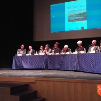 Okrogla miza Muzeji, dediščina in kulturna krajina, katere se je udeležil tudi minister za kulturo, g. Anton Peršak. Foto: A. Pukl, 2016.