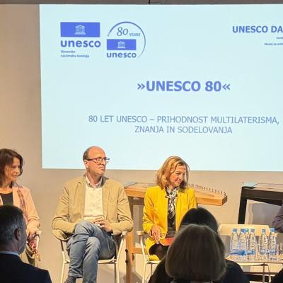 Okrogla miza »Unesco 80«. Foto: A.S. Lamovšek